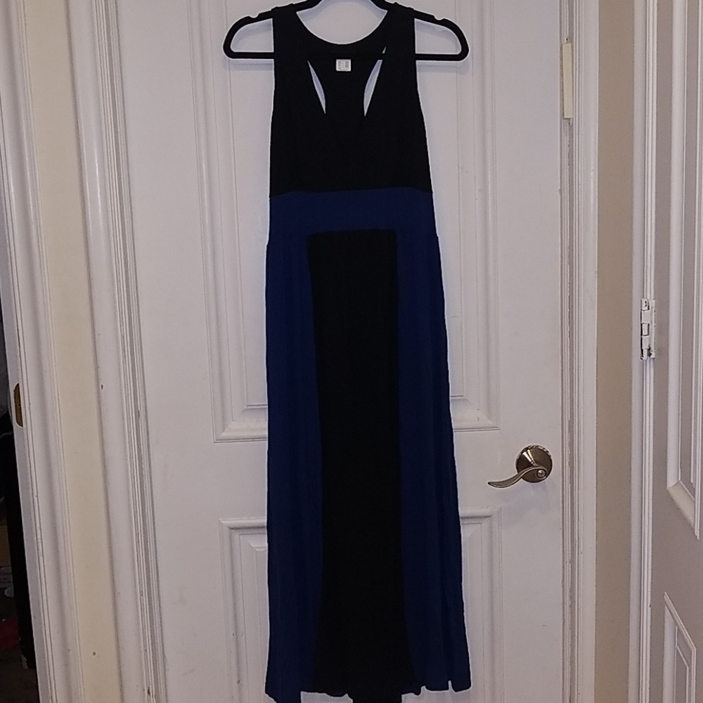 Venus | Black and blue maxi dress
